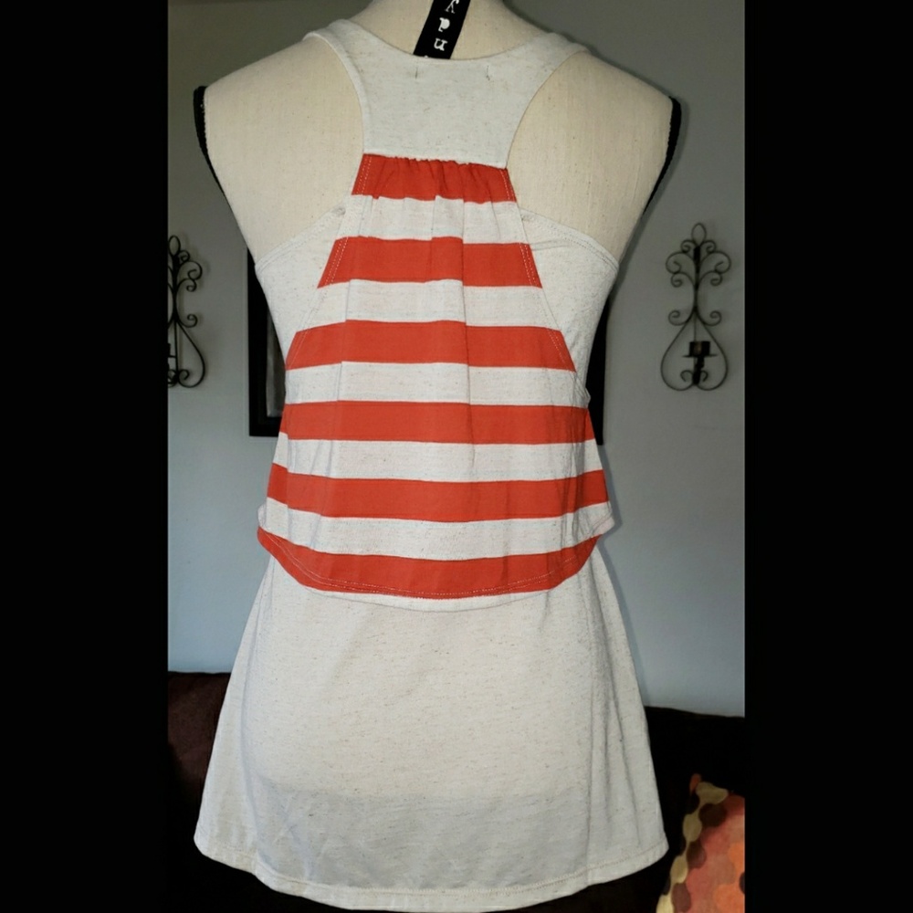4th July 🔥Eye Candy Stripe Racer Back Tank top - Picture 2 of 2